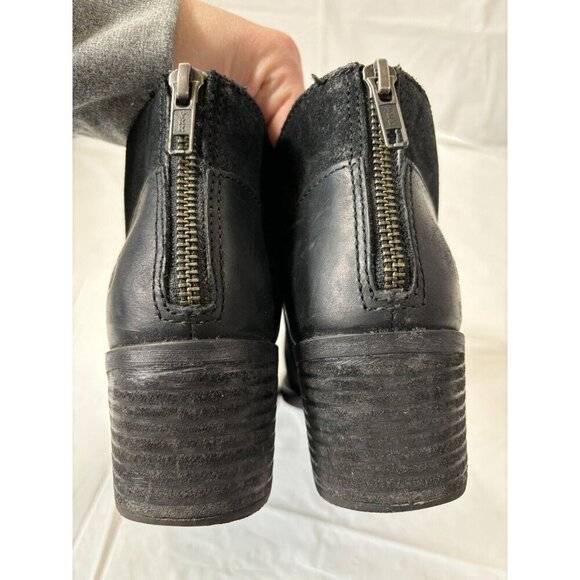 Børn Pourri Black Leather Ankle Boot Size 7 - Picture 11 of 14